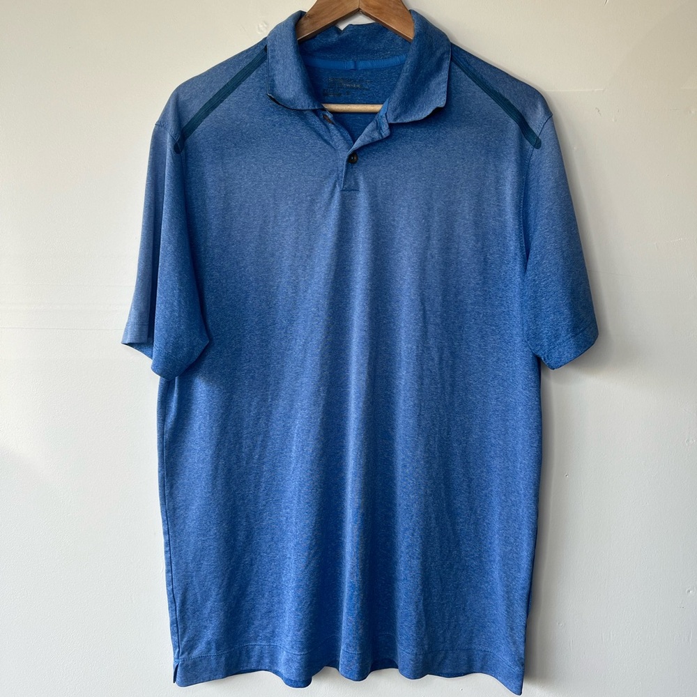 Nike Golf Collared Polo Blue Shirt, L